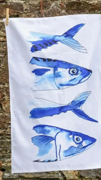 Mackerel Tea Towel