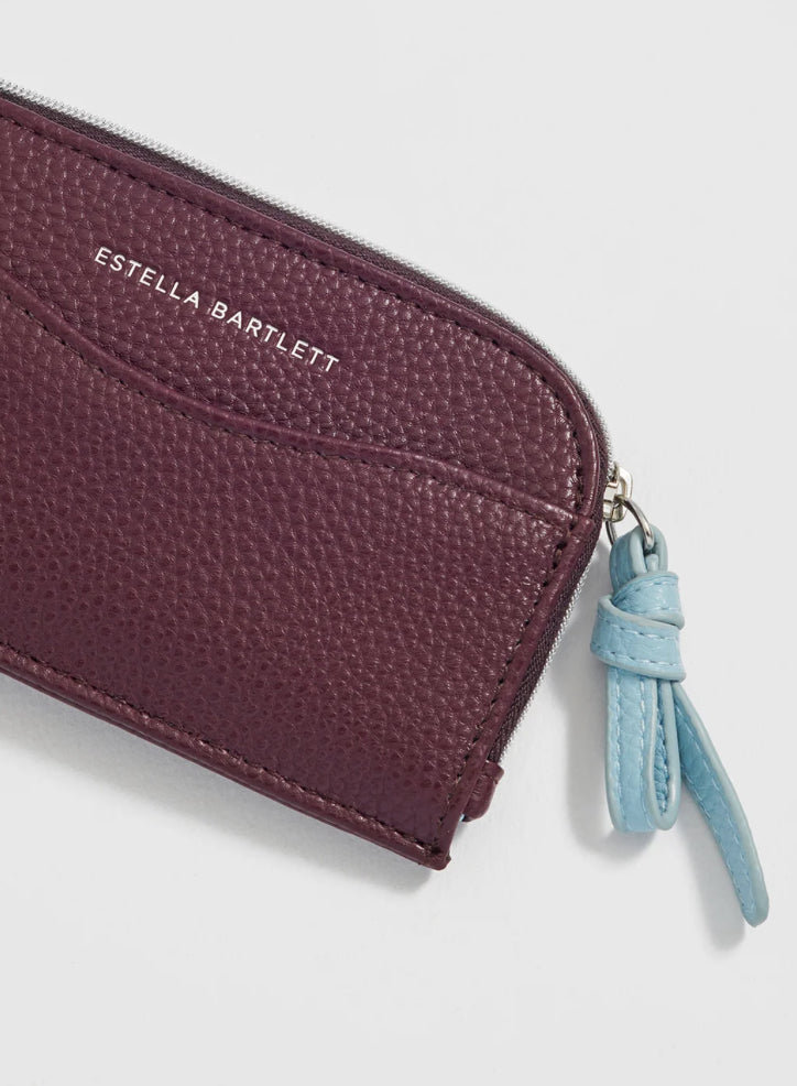 ZIP AROUND BOW CARD PURSE