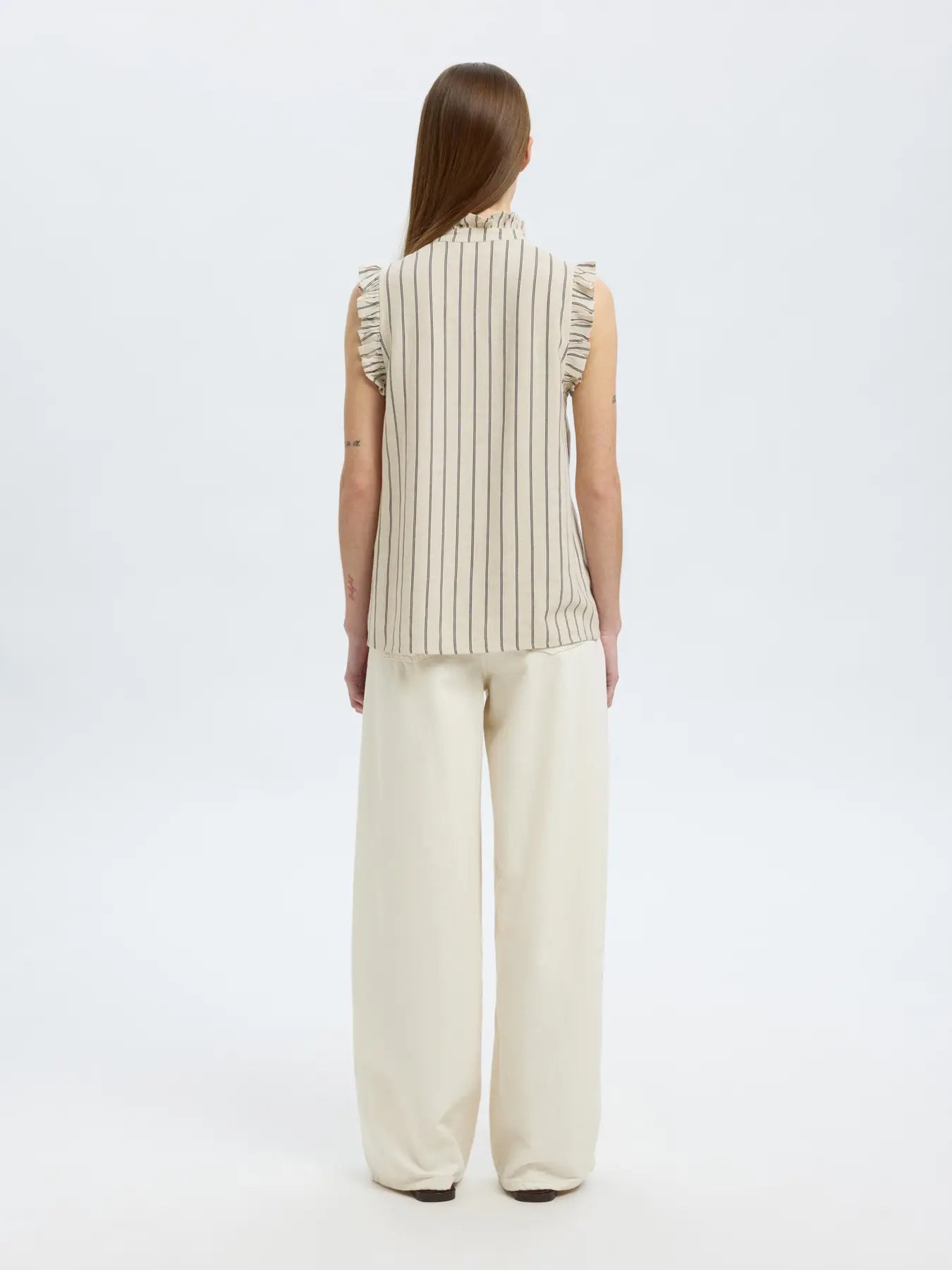 SLFVIVA SL RUFFLE STRIPED SUN TOP