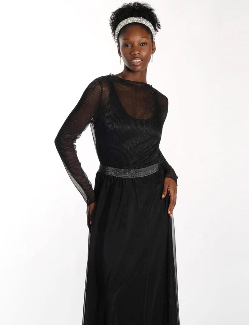 NUEA MAXI SKIRT - Caviar