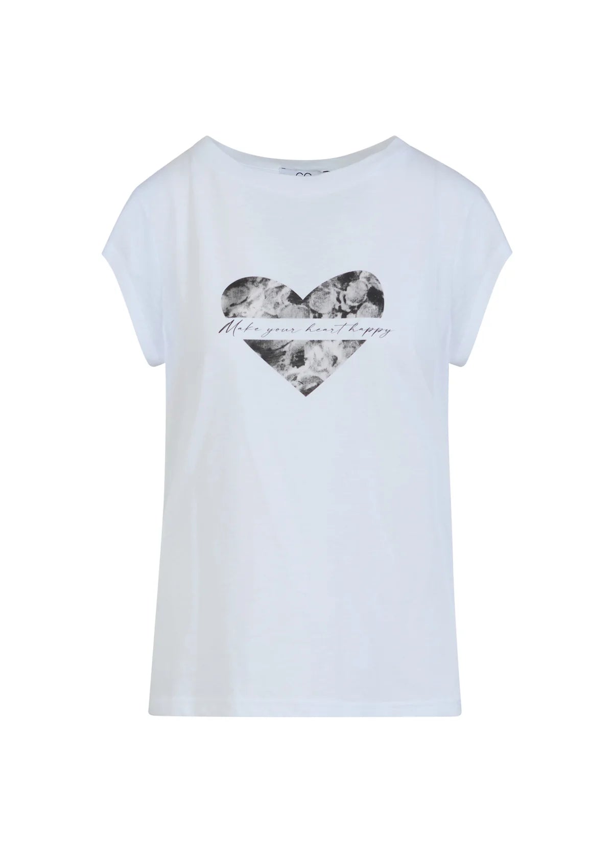 CC Heart Happy T-Shirt - White / Black