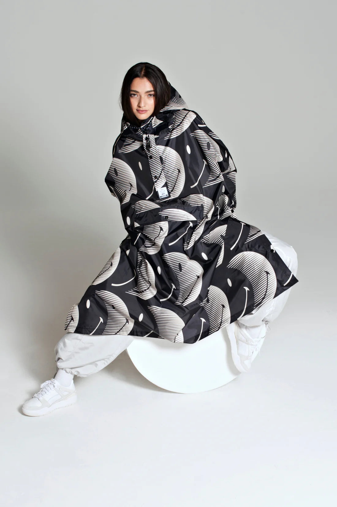 Half Moon X Smiley Adult Poncho