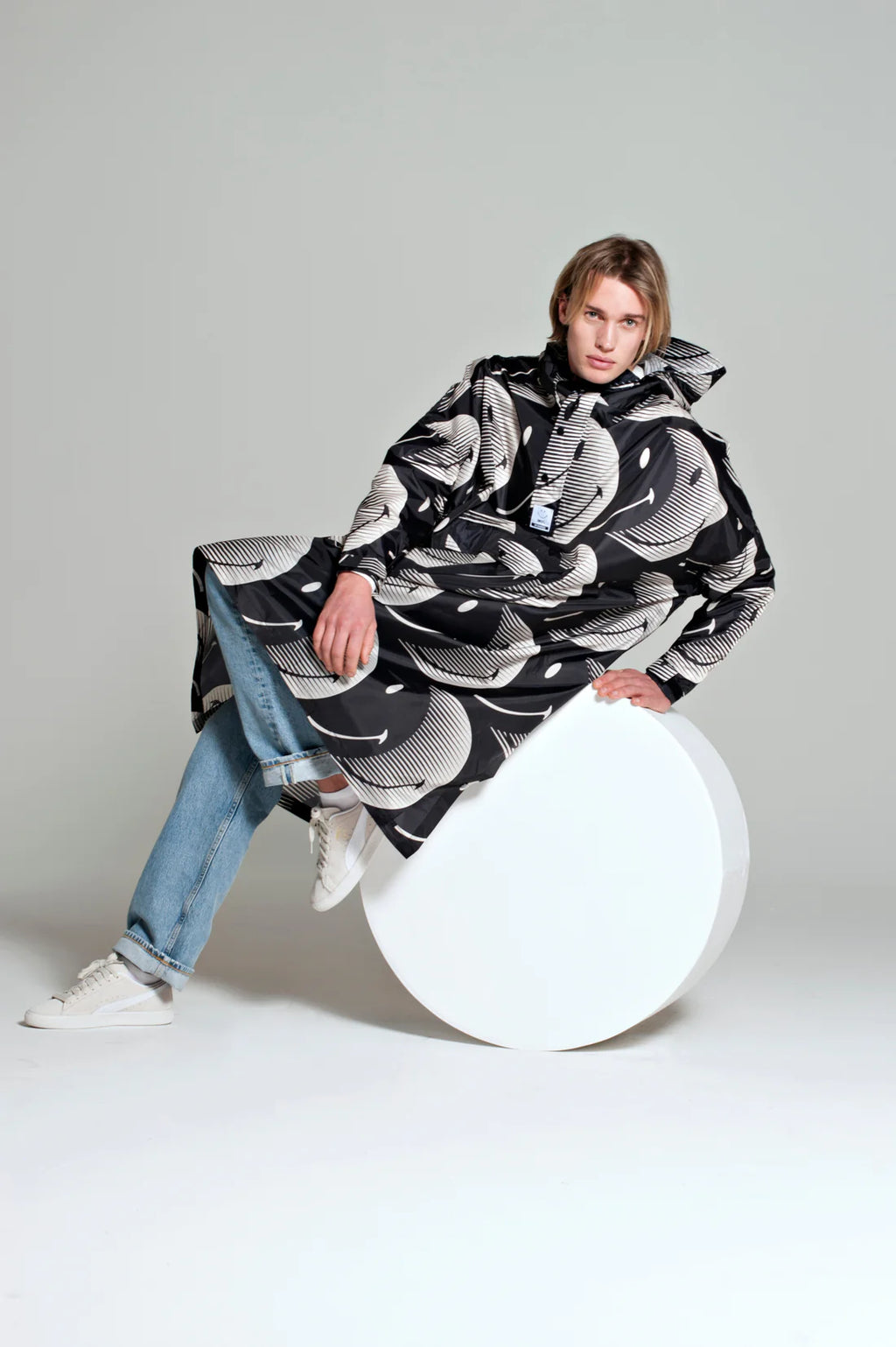 Half Moon X Smiley Adult Poncho