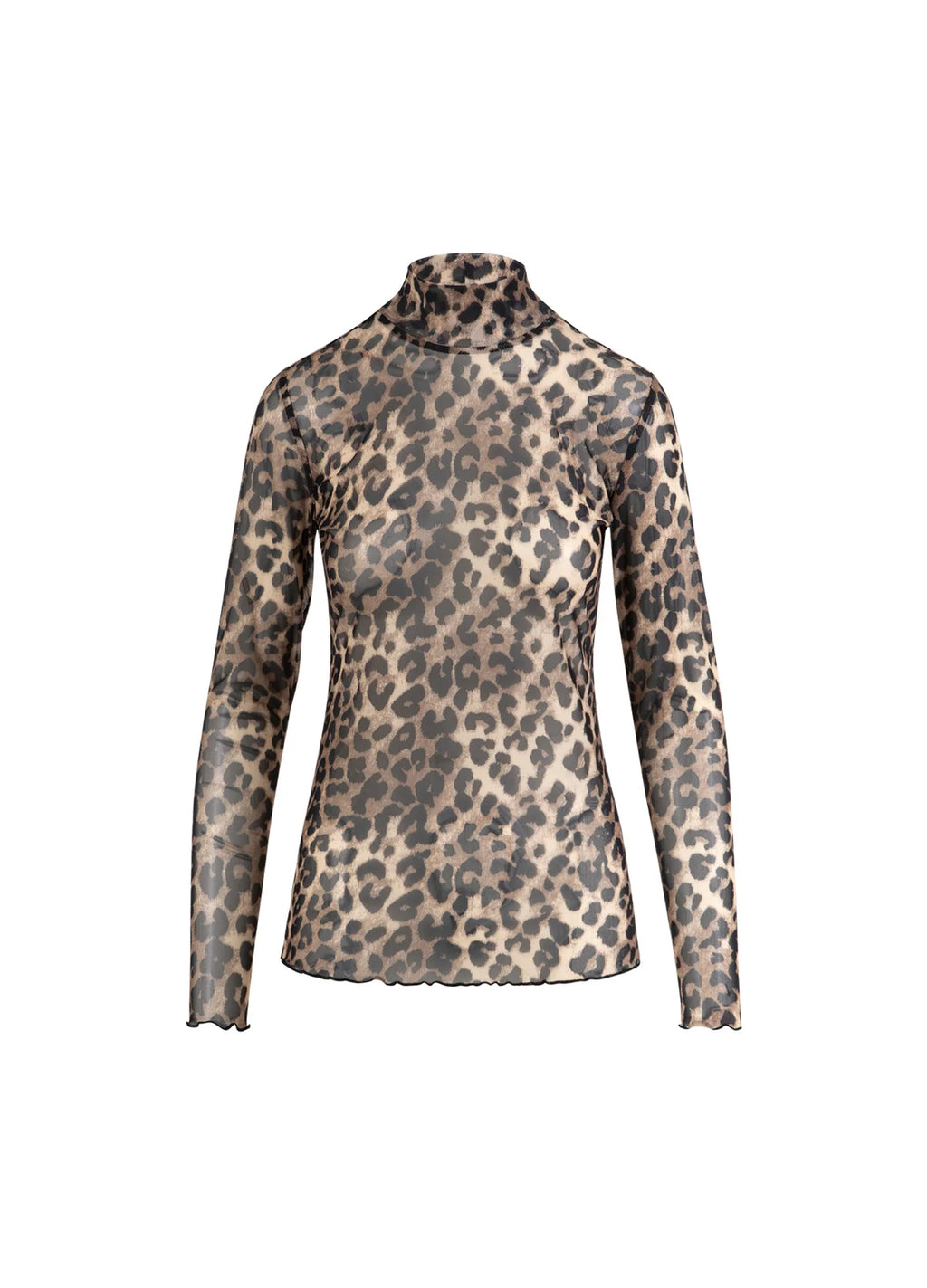 EVE MESH TURTLENECK - LEO PRINT
