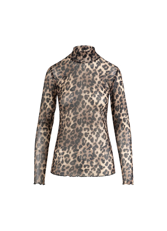 CC Heart EVE Mesh Turtleneck - Leo Print