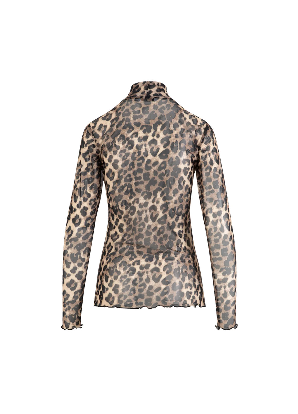 EVE MESH TURTLENECK - LEO PRINT