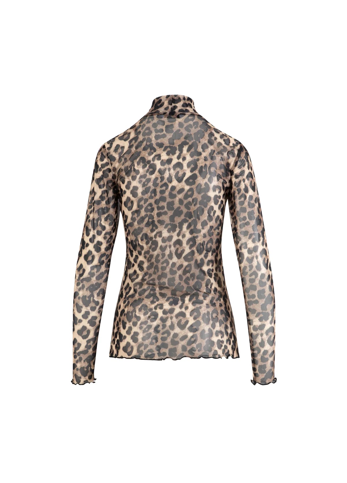 EVE MESH TURTLENECK - LEO PRINT