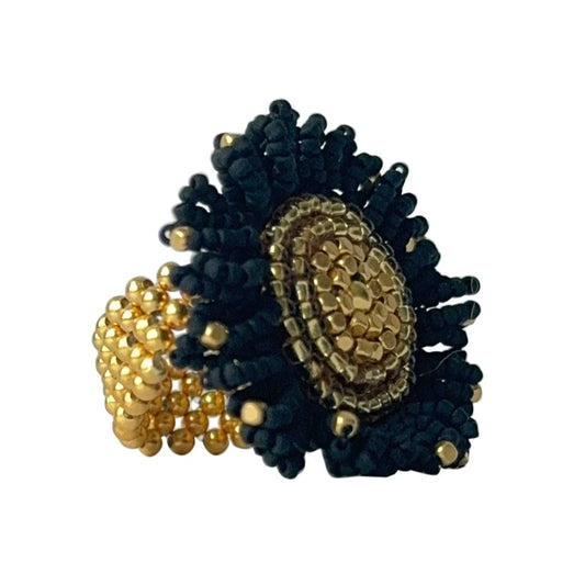 Sunflower Ring - Black