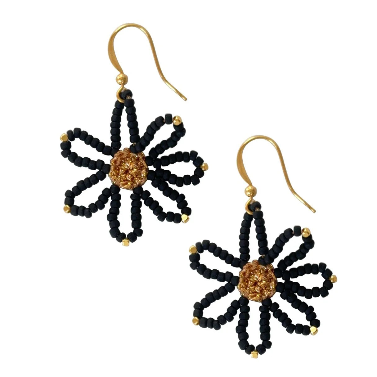 Daisy Earrings - Black