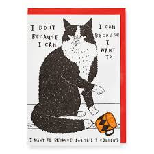 I Do It Cat Card