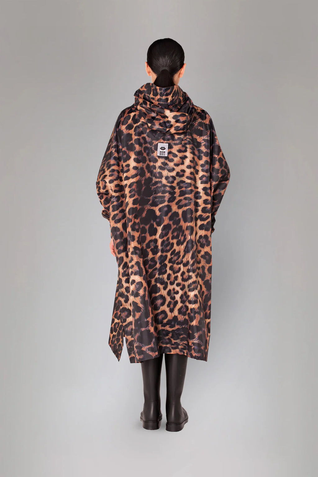 Dark Leopard Adult Poncho