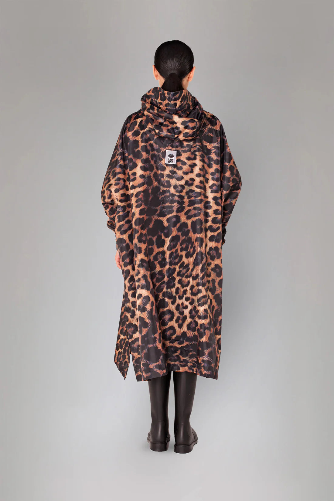 Dark Leopard Adult Poncho