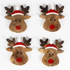 Rudolph the Reindeer Coaster - Set of 4