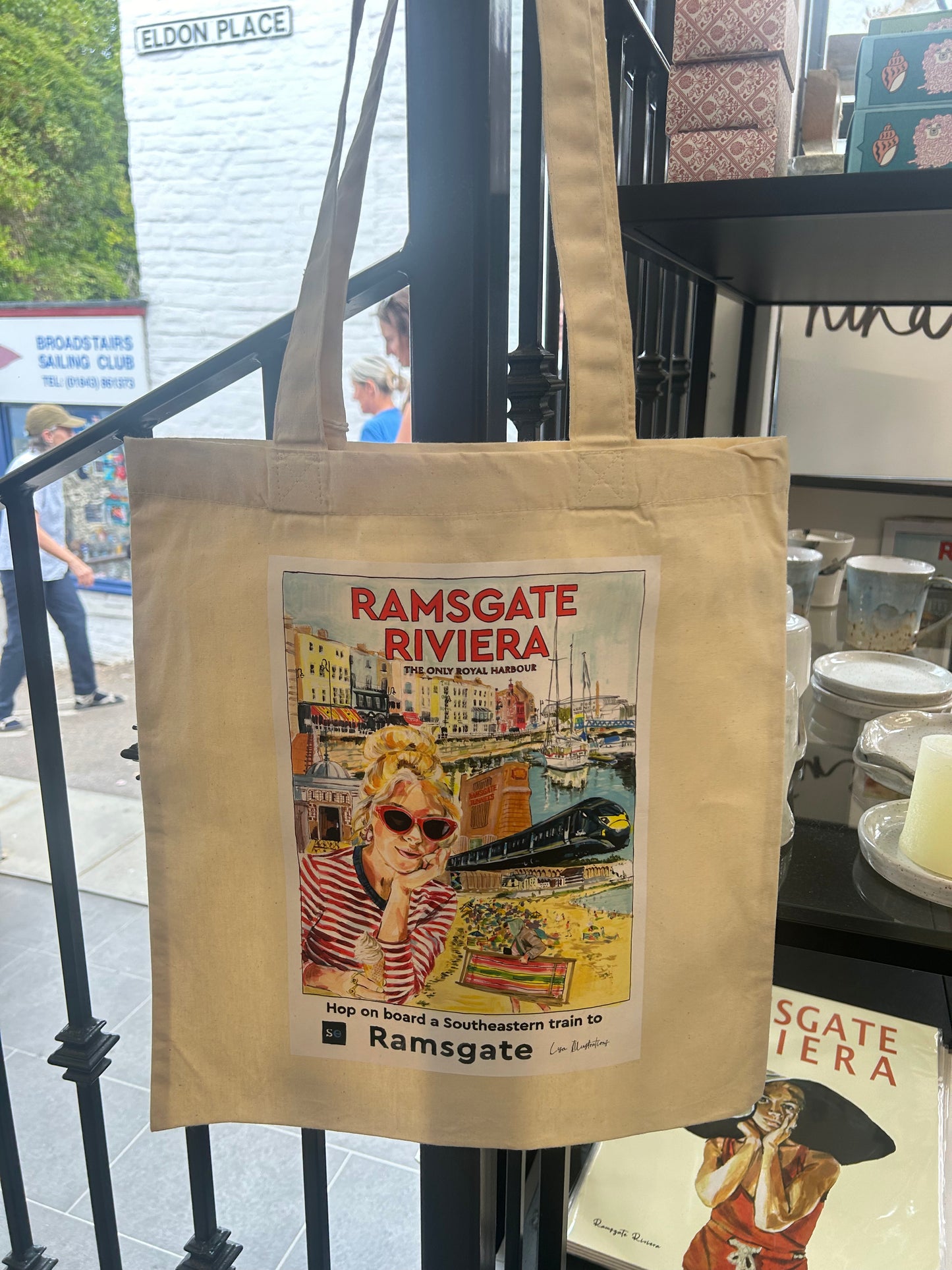 Lisa Illustrations Ramsgate Se Railway Tote Bag