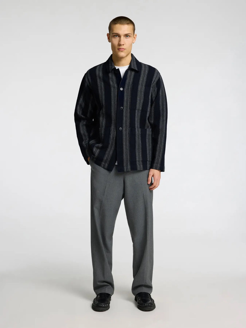 SLHTONY WAFFLE STRIPE OVERSHIRT