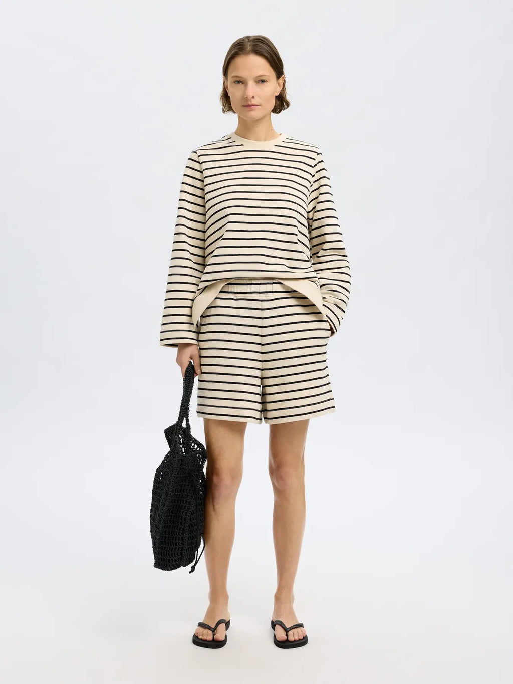 SLFELISE HW STRIPED SHORTS