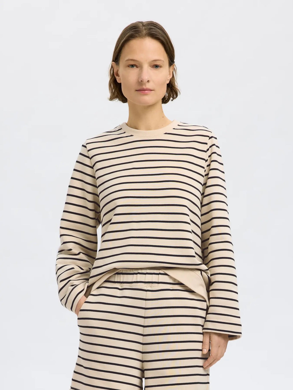 SLFELISE O-NECK STRIPE SWEATSHIRT