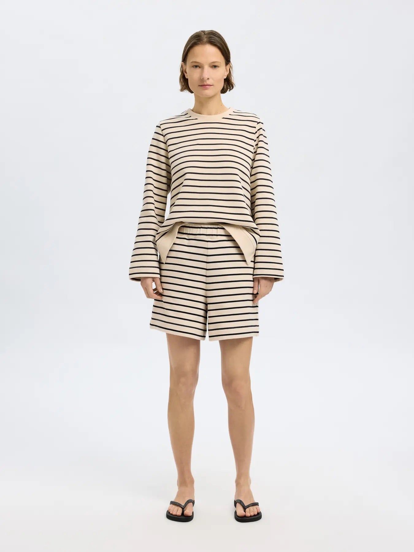 SLFELISE O-NECK STRIPE SWEATSHIRT
