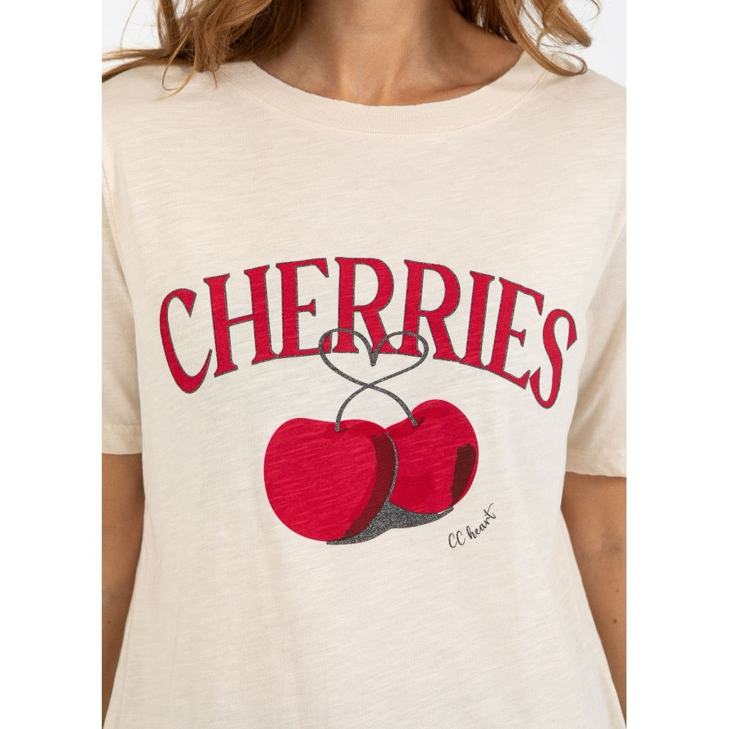 CC Heart CHERRIES t-shirt - mid sleeve