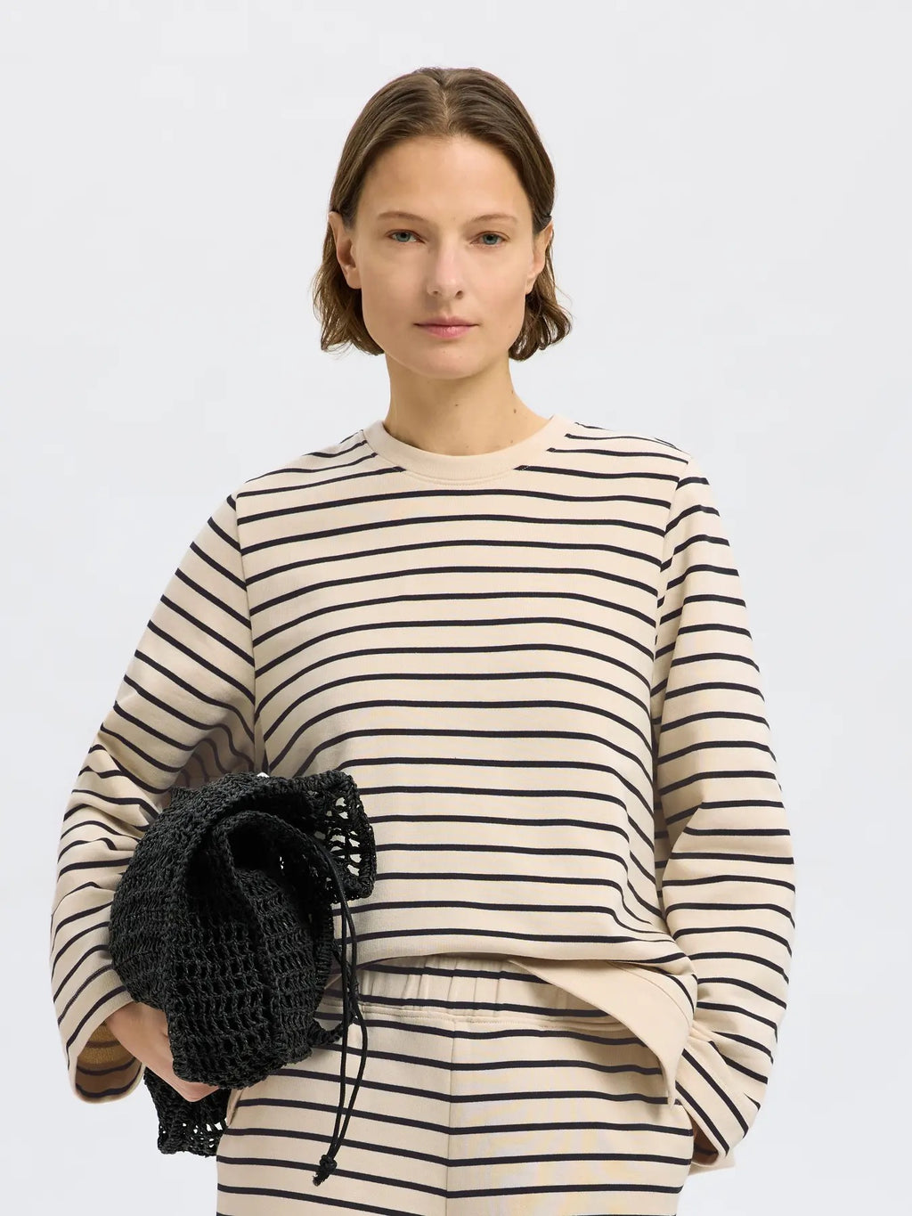 SLFELISE O-NECK STRIPE SWEATSHIRT