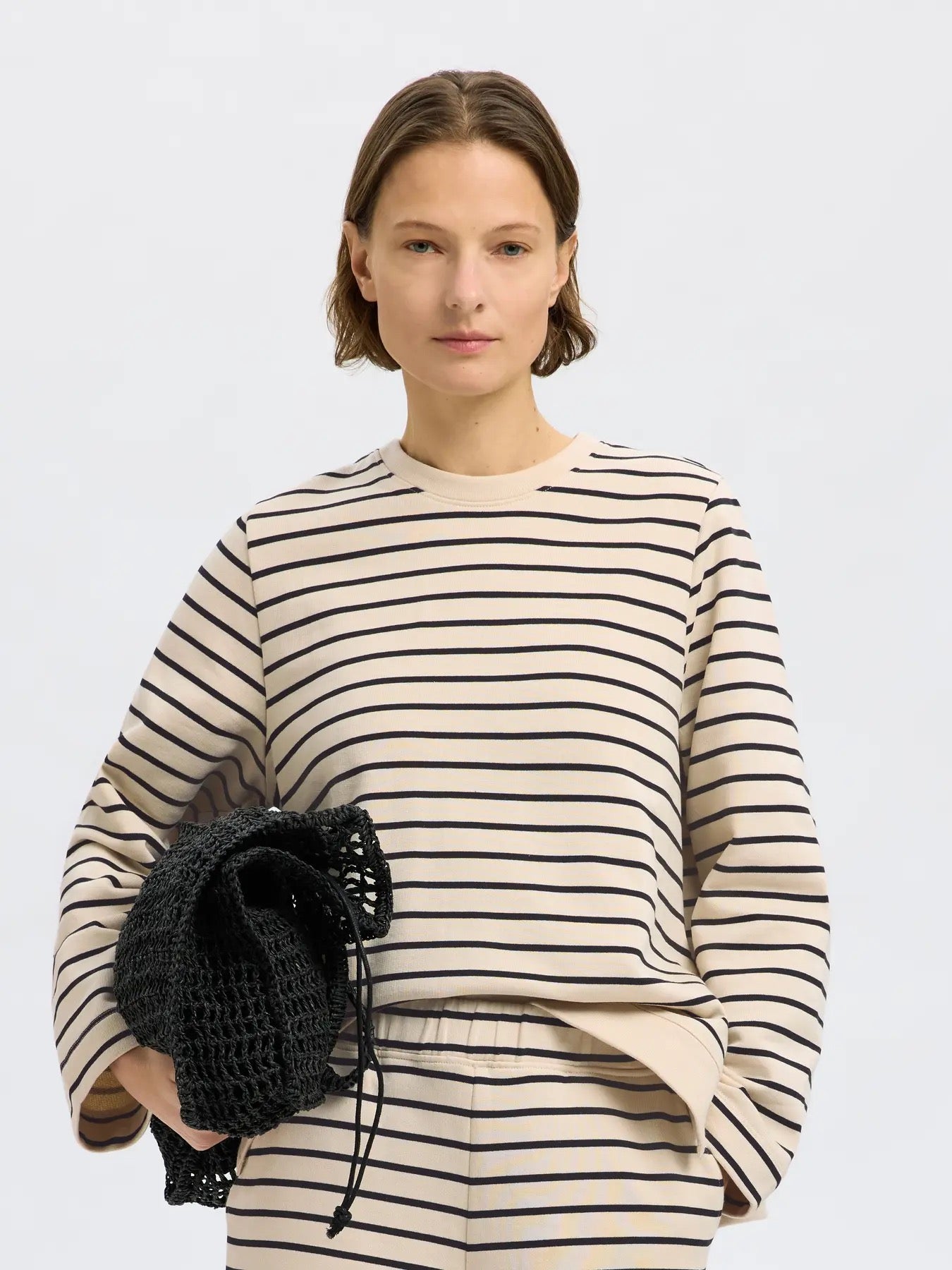 SLFELISE O-NECK STRIPE SWEATSHIRT