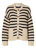 SLFFINA LS KNIT STRIPE CARDIGAN