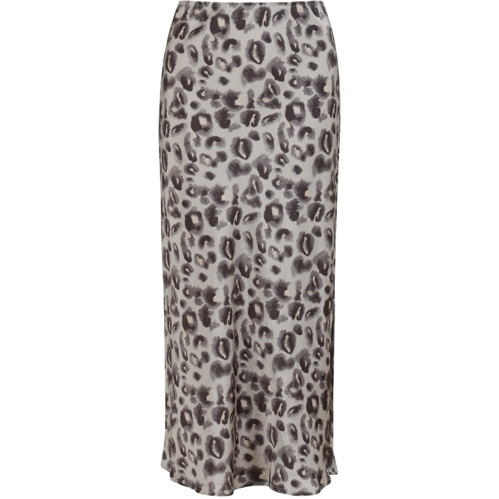 SKYLER MIDI SKIRT - GREY LEO
