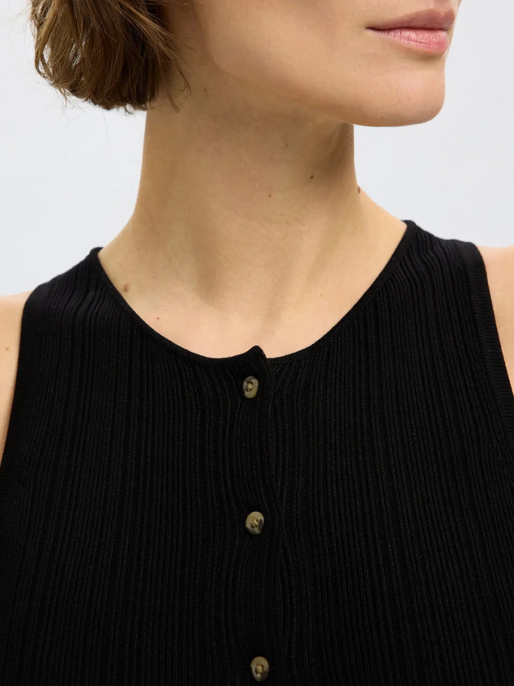 SLFTRIXIE KNIT BUTTON TOP