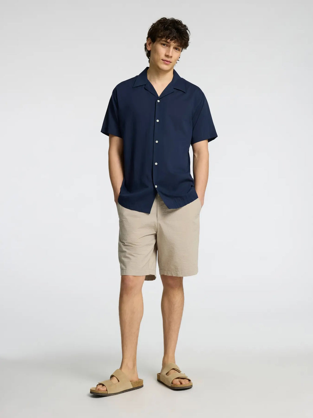 SLHREGULAR-KARL SEERSUCKER SHORTS NOOS