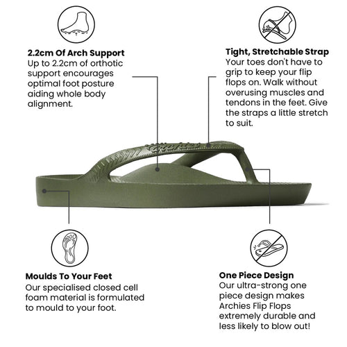 Archies Flip Flops - Olive
