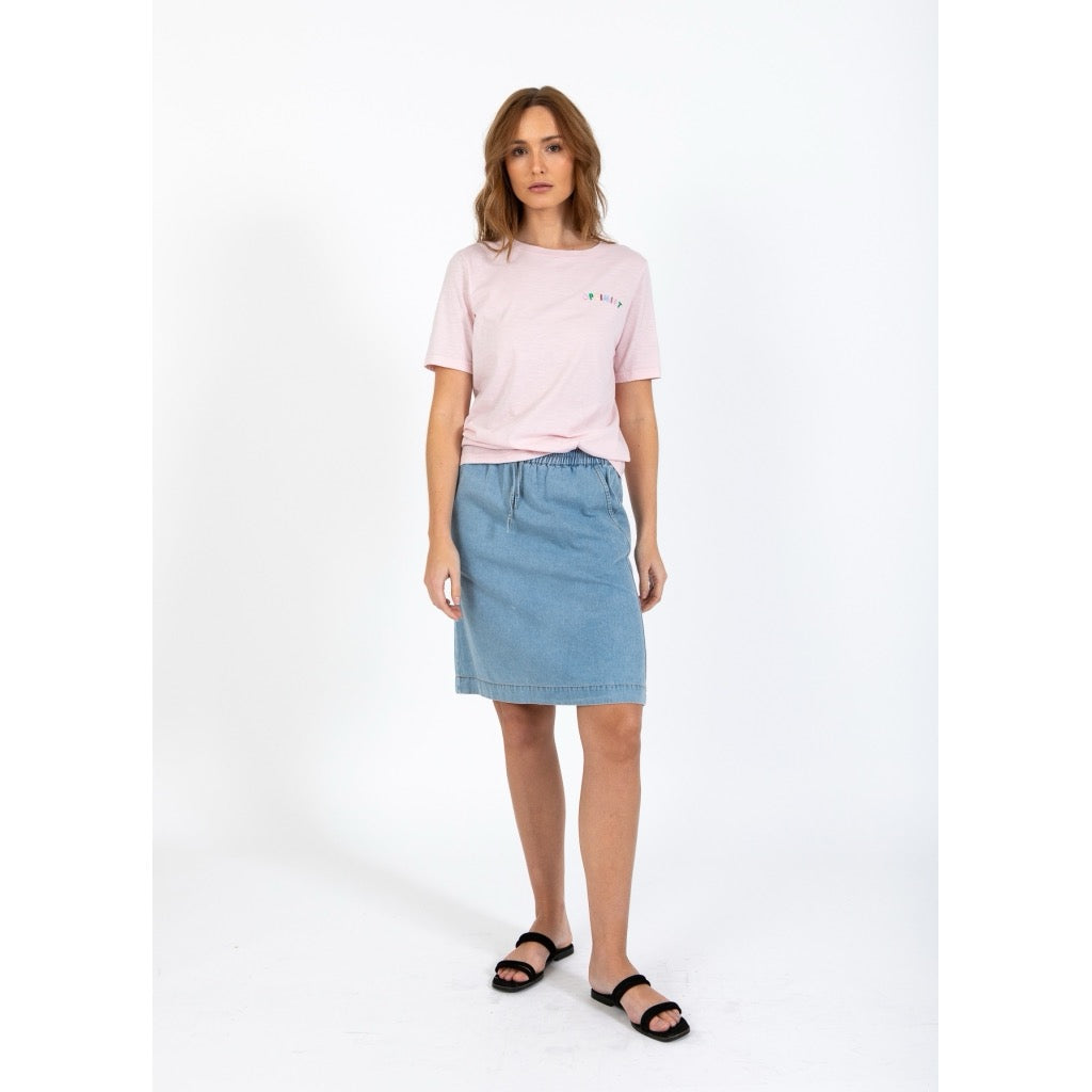 ELLIS COTTON DENIM SKIRT