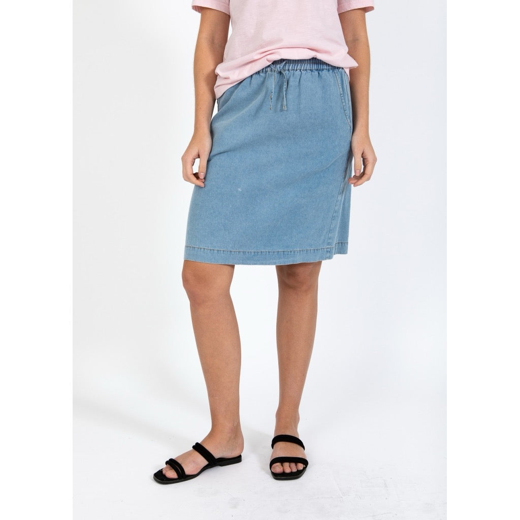 ELLIS COTTON DENIM SKIRT