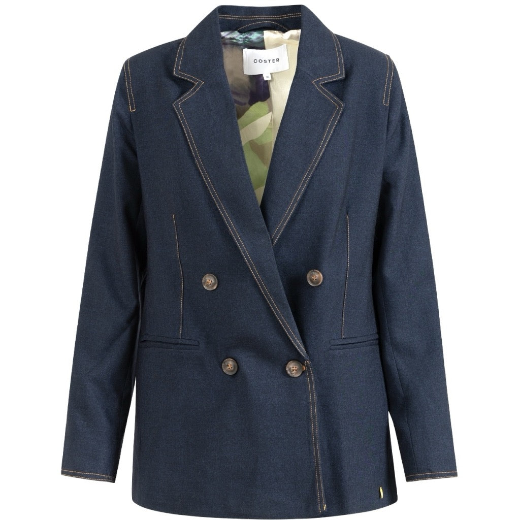 DOUBLE BREASTED BLAZER - NIGHT BLUE