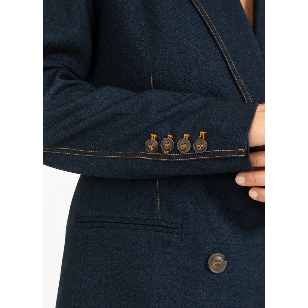 DOUBLE BREASTED BLAZER - NIGHT BLUE