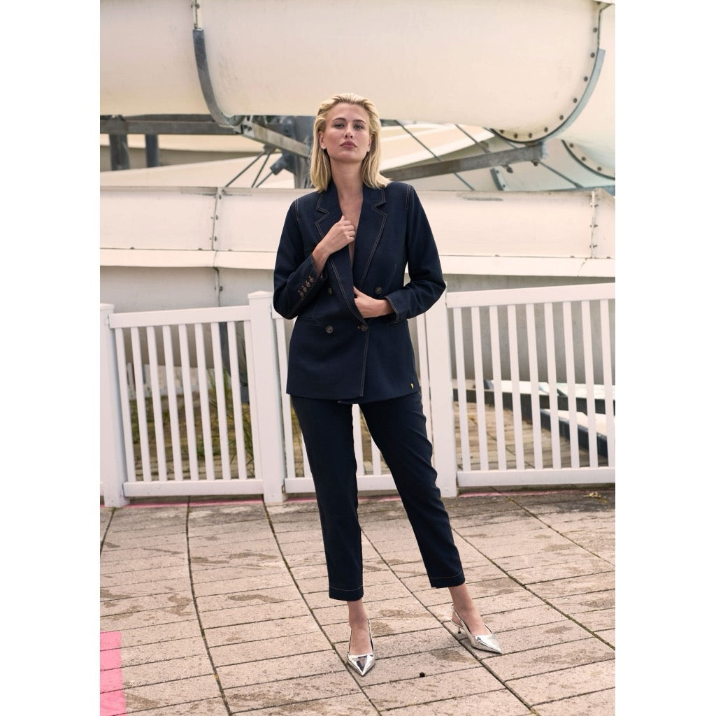 DOUBLE BREASTED BLAZER - NIGHT BLUE