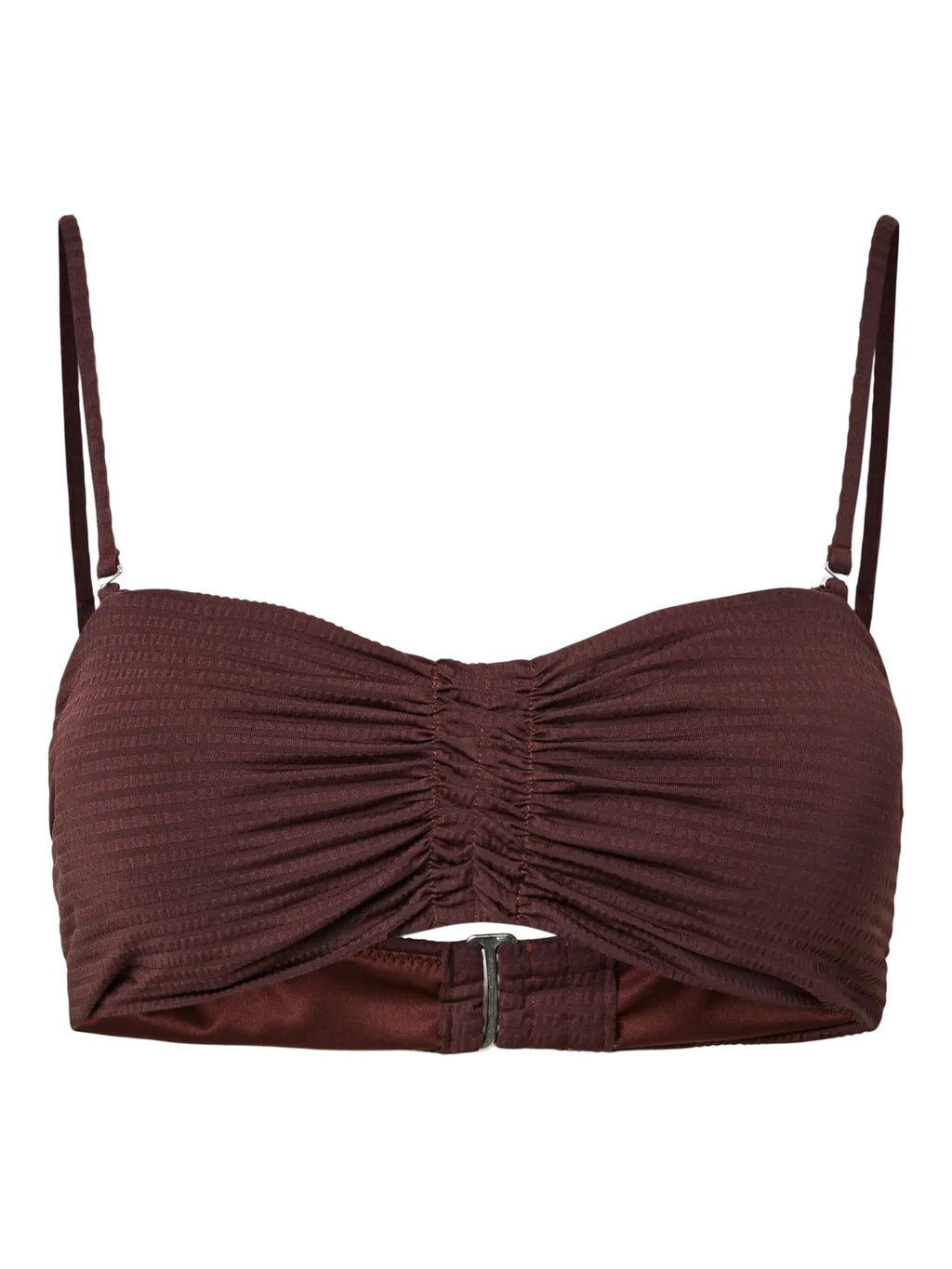 Pckaya Seersucker Bikini Top