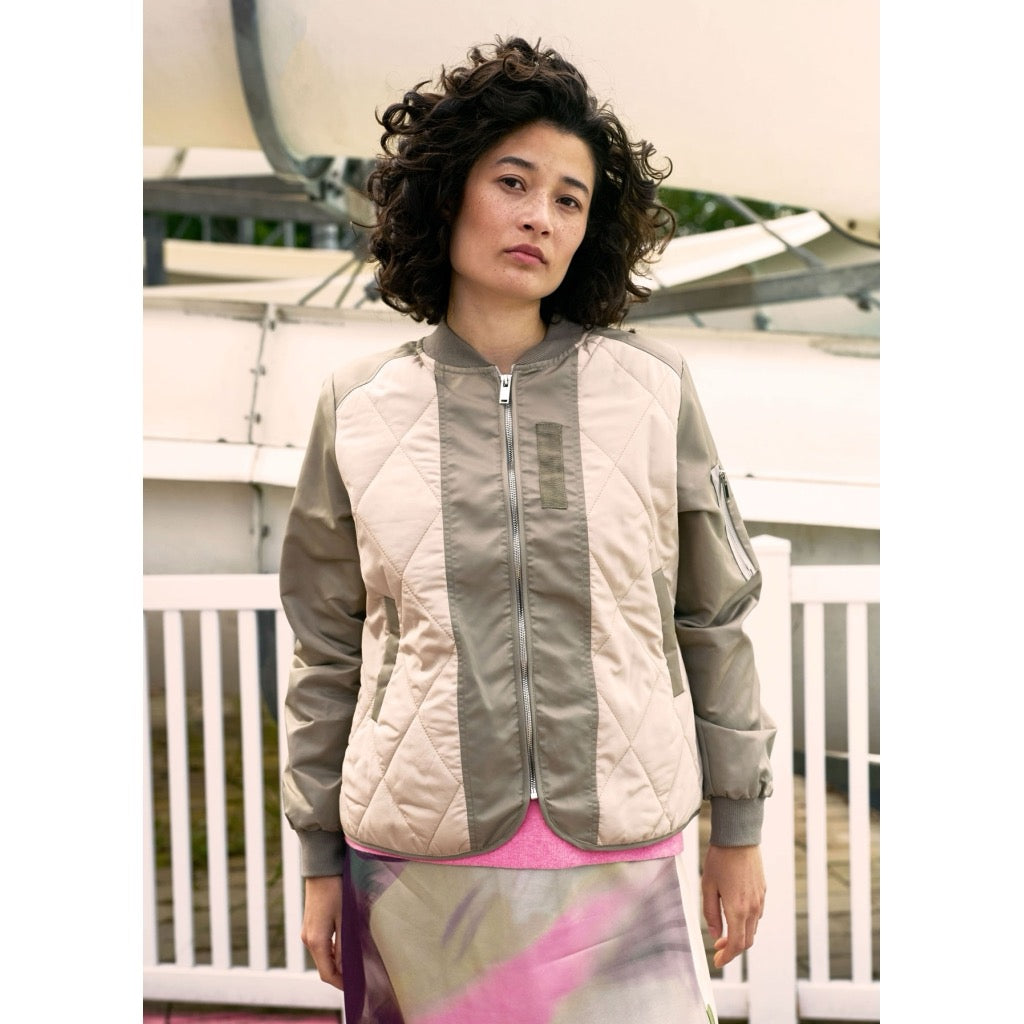 Quilted Bomber Jacket