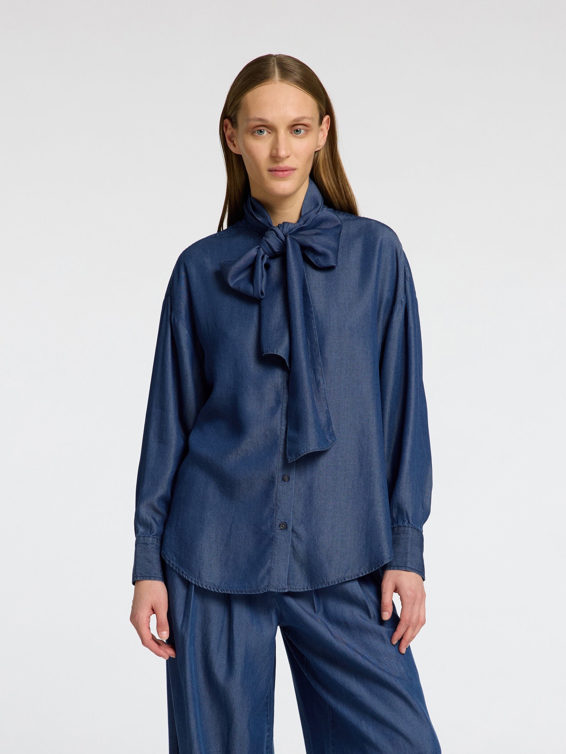 SLFJANNA LS RELAXED CHAMBRAY SHIRT