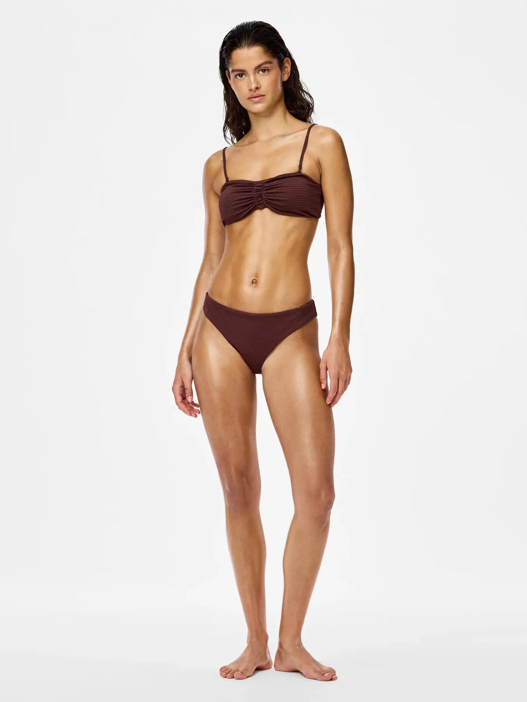 Pckaya Seersucker Bikini Top