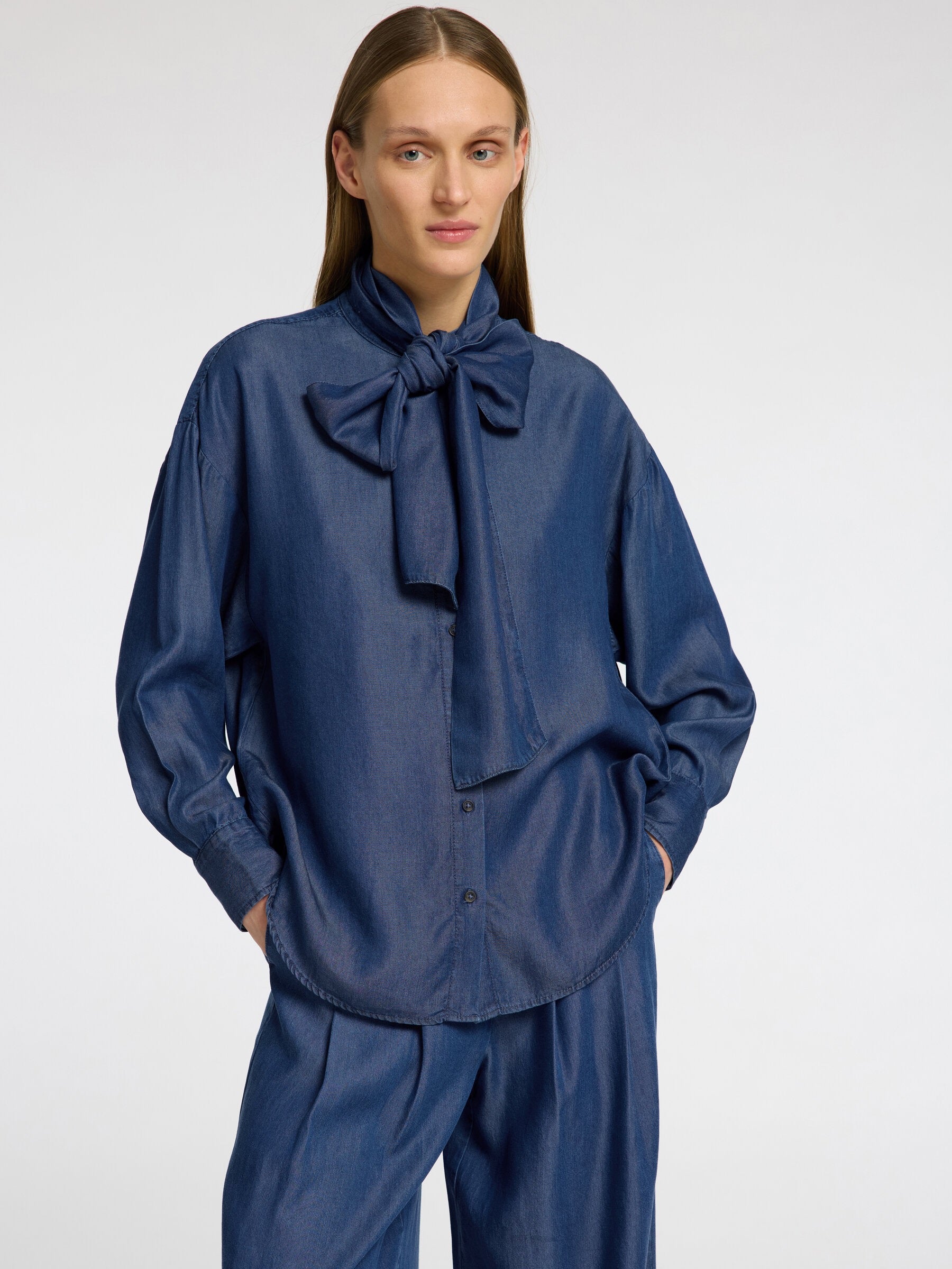 SLFJANNA LS RELAXED CHAMBRAY SHIRT