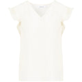 V-NECK TOP WITH RUFFLES