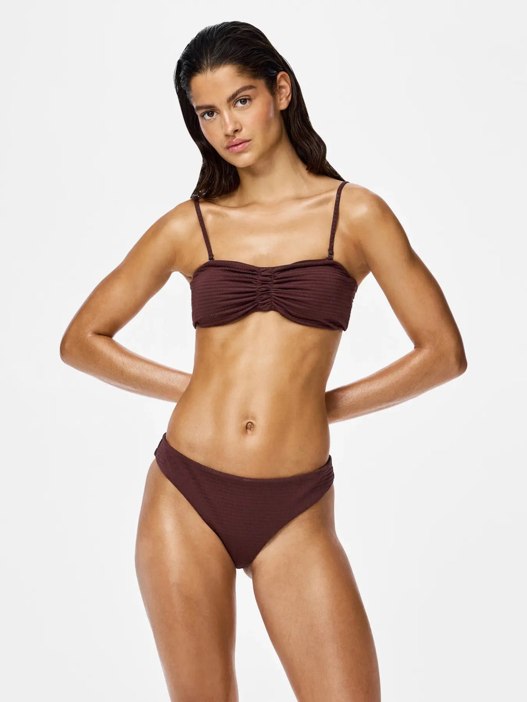 Pckaya Seersucker Bikini Top
