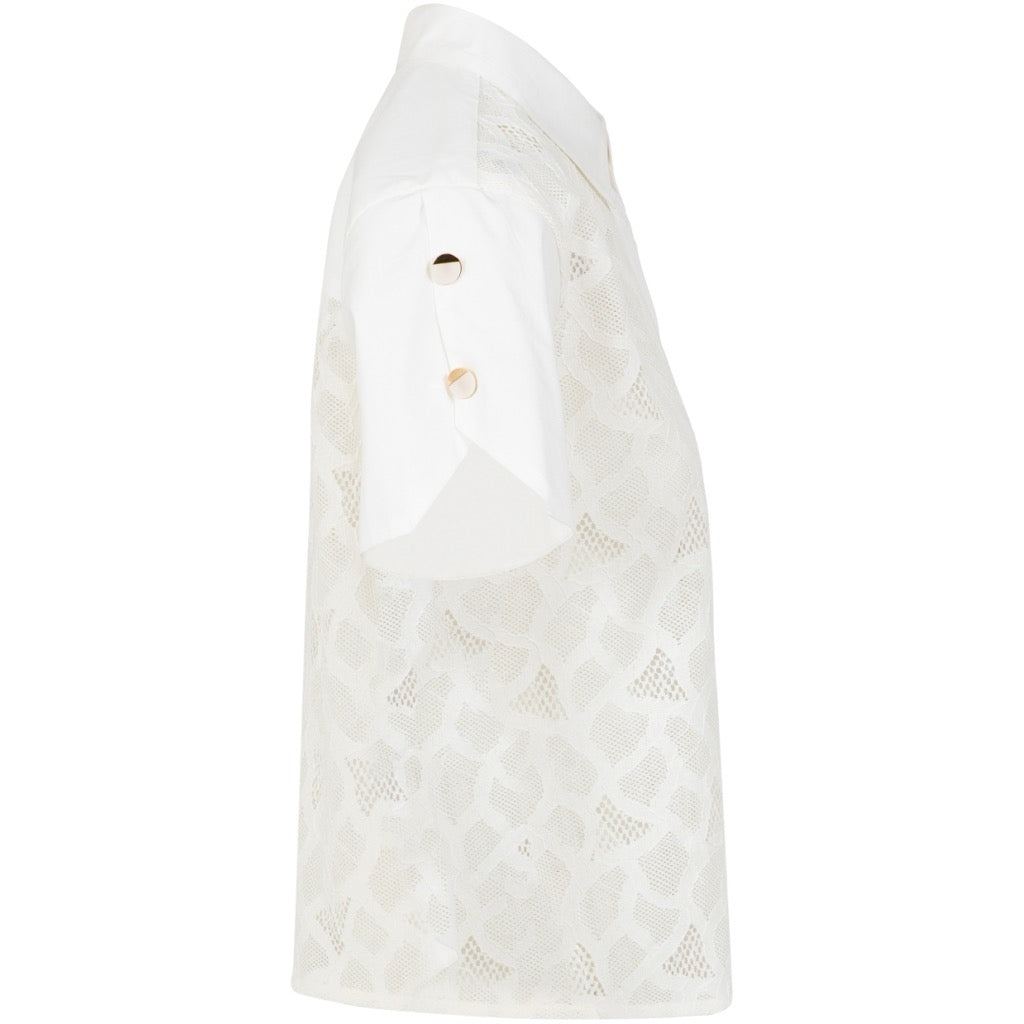 LACE TOP WITH UTILITY DETAILS