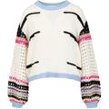 CROCHET KNIT JUMPER - BIG STRIPES