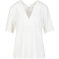 DOUBLE V-NECK COLLAR JERSEY TOP