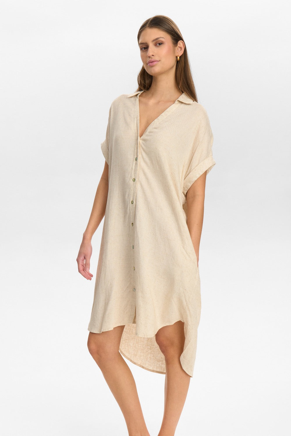 NUTUSA DRESS - SESAME MELANGE