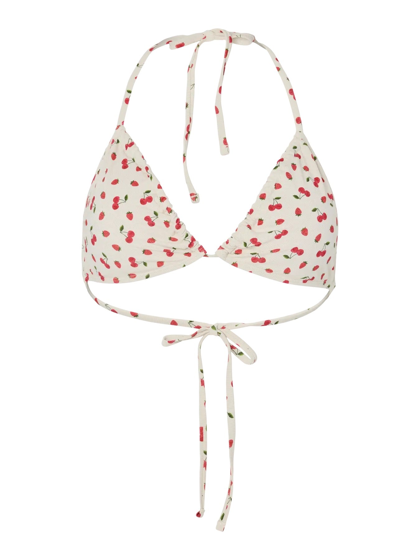 PCLAOMI LUREX BIKINI TRIANGLE - CHERRY