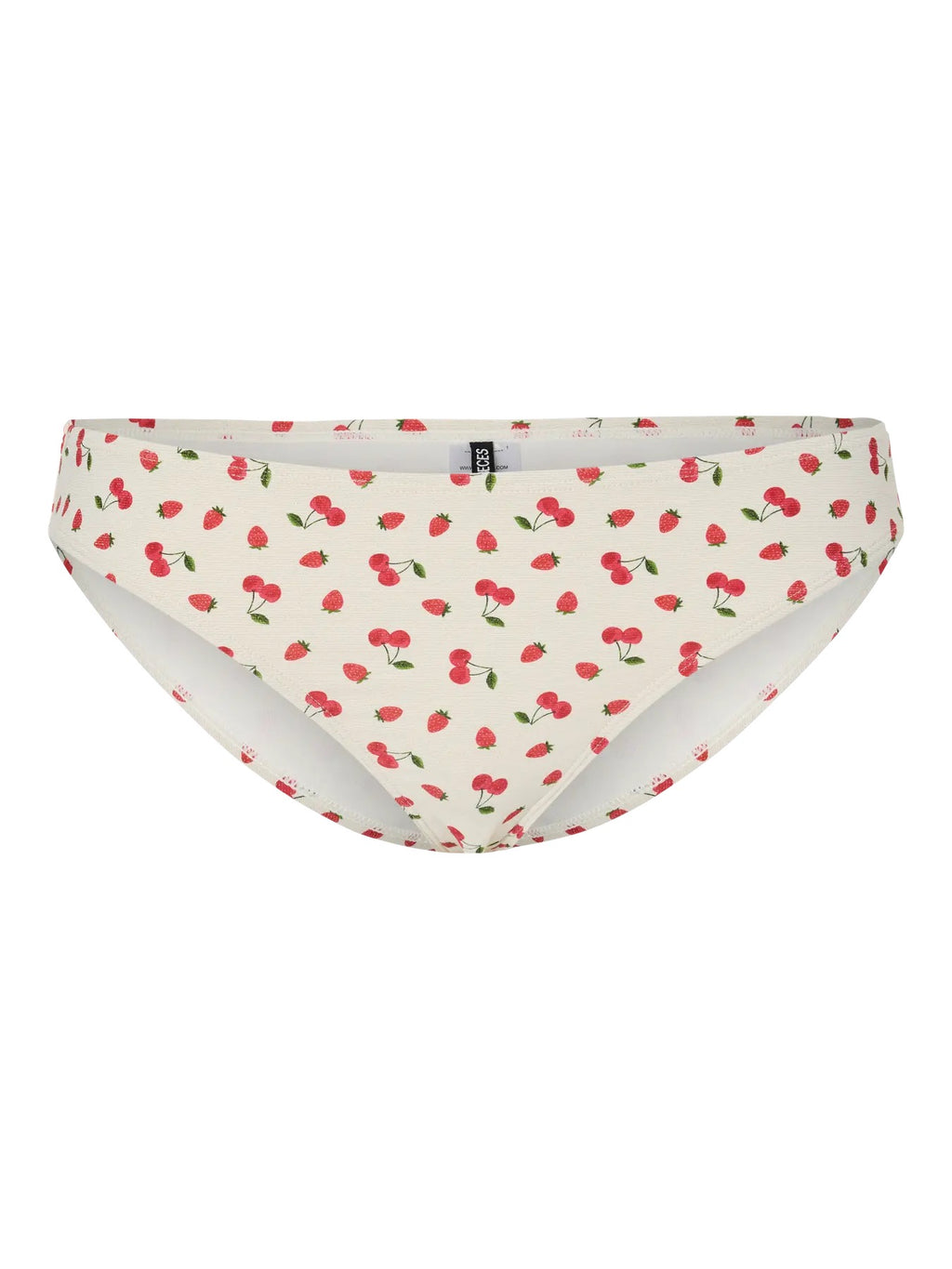 PCLAOMI LUREX BIKINI BRIEF - CHERRY