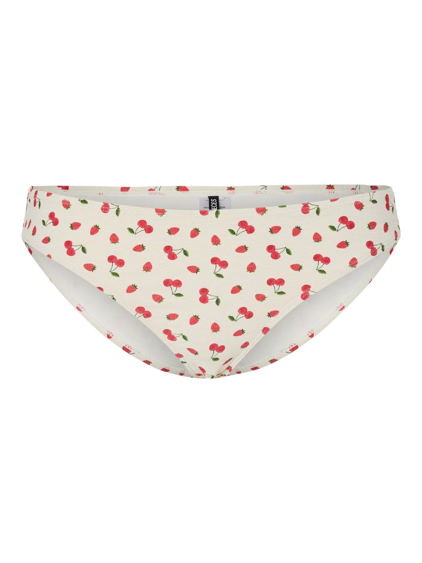 PCLAOMI LUREX BIKINI BRIEF - CHERRY