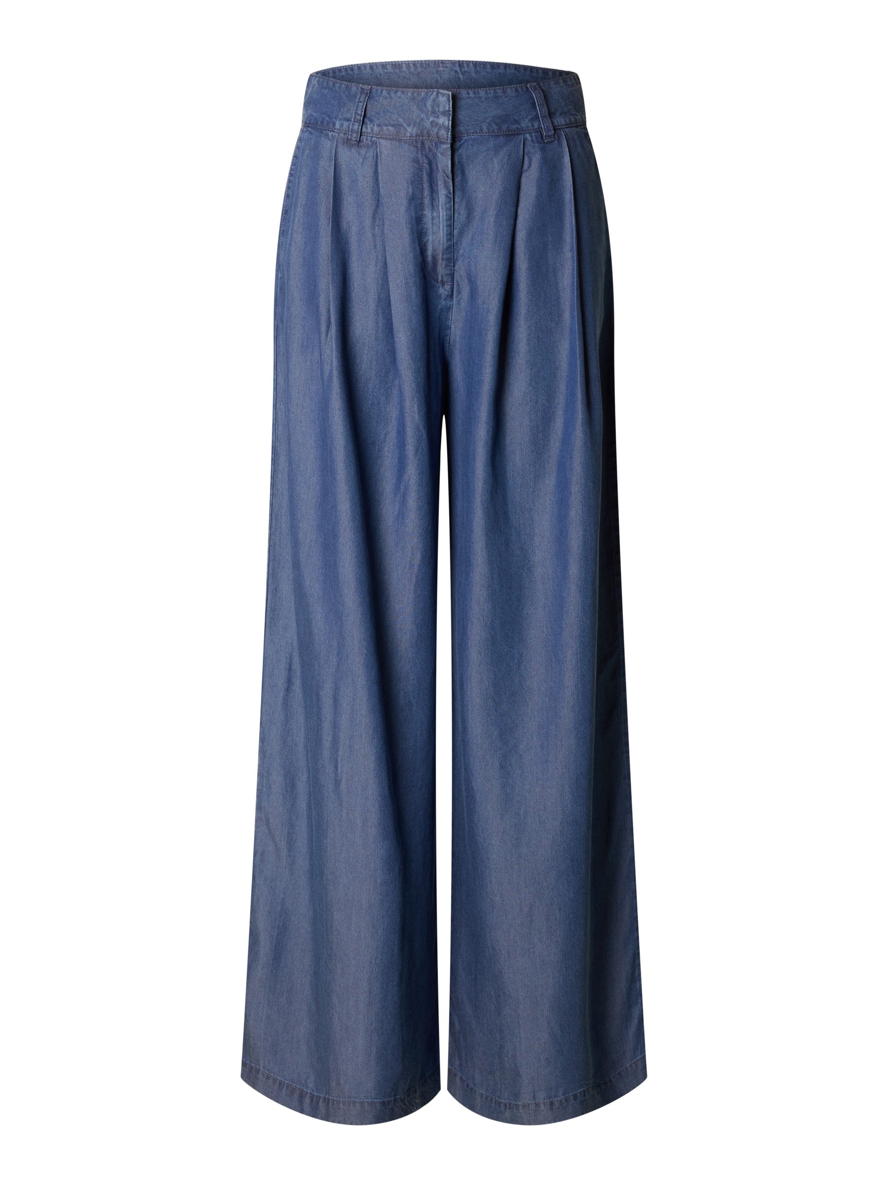 SLFJANNA HW PLEATED CHAMBRAY PANT